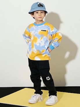 「XLARGE KIDS（エクストララージキッズ）のアイテム」を使った、X-girl STAGES・XLARGE KIDSさん（キッズ・110cm）の秋コーディネート