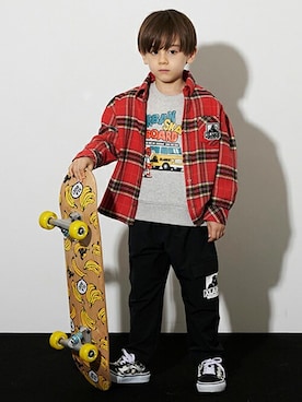「XLARGE KIDS」｜X-girl STAGES・XLARGE KIDSさん（キッズ・110cm）の秋コーディネート
