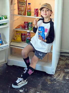 X-girl STAGES・XLARGE KIDSさん（キッズ・113cm）の冬コーディネート