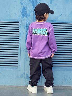 「XLARGE KIDS（エクストララージキッズ）のアイテム」を使った、X-girl STAGES・XLARGE KIDSさん（キッズ・107cm）の冬コーディネート