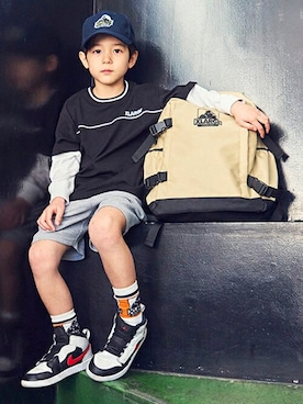 「XLARGE KIDS」｜X-girl STAGES・XLARGE KIDSさん（キッズ・113cm）の冬コーディネート