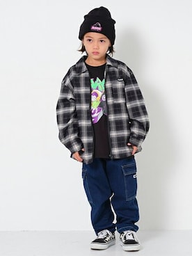 「XLARGE KIDS」｜X-girl STAGES・XLARGE KIDSさん（キッズ・109cm）の秋コーディネート