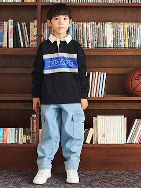 「XLARGE KIDS（エクストララージキッズ）のアイテム」を使った、X-girl STAGES・XLARGE KIDSさん（キッズ・120cm）の秋コーディネート