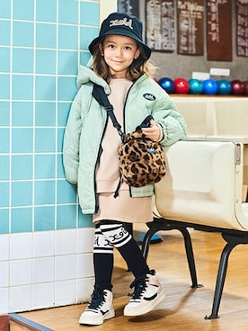 「リバーシブル」｜X-girl STAGES・XLARGE KIDSさん（キッズ・115cm）の秋コーディネート