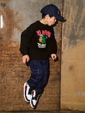 「XLARGE KIDS」｜X-girl STAGES・XLARGE KIDSさん（キッズ・118cm）の秋コーディネート