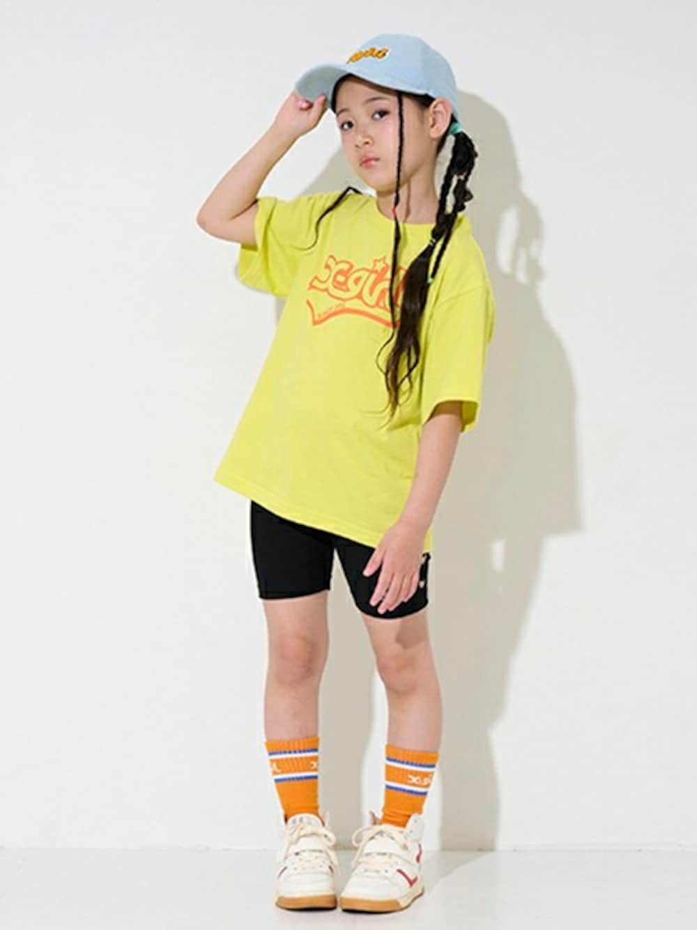 X-girl Stages（エックスガールステージス）の「ハートアイレット3分丈  