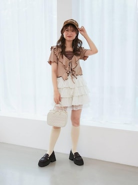 「MAJESTIC LEGON（マジェスティックレゴン）のアイテム」を使った、マジェスティックレゴン池袋サンシャインシティ店スタッフさん（レディース・155cm）の秋コーディネート