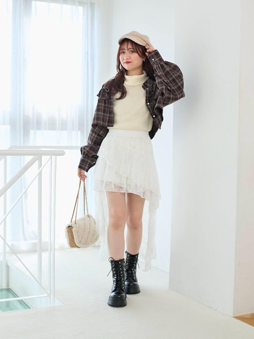 アシメレースミニスカパン（スカート）｜MAJESTIC LEGON