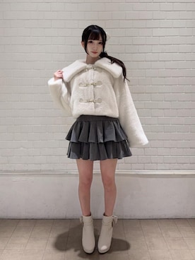 「アイテム（その他アウター）」を使った、マジェスティックレゴン池袋サンシャインシティ店スタッフさん（レディース・159cm）の冬コーディネート