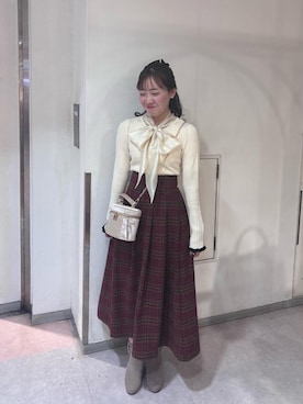 マジェスティックレゴン名古屋近鉄店スタッフさん(レディース・156cm)の冬コーディネート