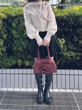 マジェスティックレゴン名古屋近鉄店スタッフさん（レディース・150cm）の冬コーディネート