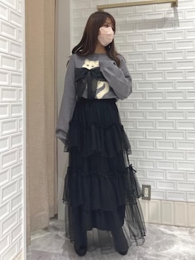 マジェスティックレゴン名古屋近鉄店スタッフさん（レディース・155cm）の冬コーディネート