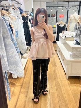 「MAJESTIC LEGON（マジェスティックレゴン）のアイテム」を使った、マジェスティックレゴン名古屋近鉄店スタッフさん（レディース・155cm）の夏コーディネート