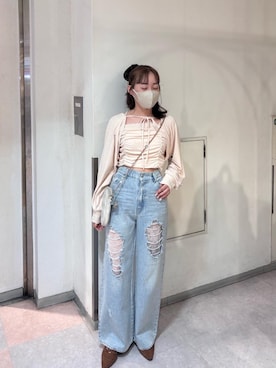 「アイテム（アンサンブル）」を使った、マジェスティックレゴン名古屋近鉄店スタッフさん（レディース・156cm）の秋コーディネート