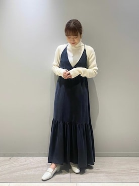 「ビットローファー」｜「アイテム（パンプス）」を使った、ayaさん（レディース・154cm）の春コーディネート