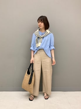 「お呼ばれ」｜「アイテム（パンツ）」を使った、horiさん（レディース・153cm）の春コーディネート