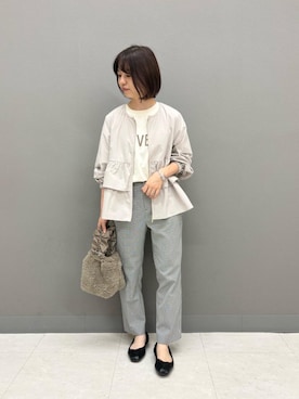 「お呼ばれ」｜「アイテム（ブルゾン）」を使った、horiさん（レディース・153cm）の秋コーディネート