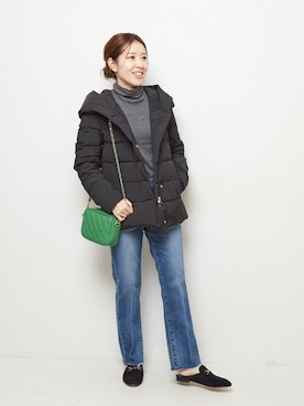 「WOOLRICH（ウールリッチ）のアイテム（ジャケット/アウター）」を使った、SHINoさん（レディース・154cm）の秋コーディネート