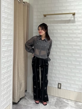 「アイテム（サンダル）」を使った、Rinaさん（レディース・150cm）の夏コーディネート