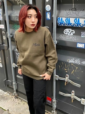 「コーディネート」｜「アイテム（スウェット）」を使った、MFC STORE 大阪さん（レディース・160cm）の冬コーディネート