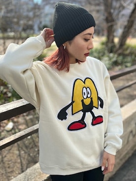 「コーディネート」｜「アイテム（スウェット）」を使った、MFC STORE 大阪さん（レディース・160cm）の春コーディネート