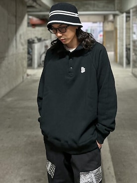「EXAMPLE（エグザンプル）のアイテム（パンツ）」を使った、MFC STORE 大阪さん（メンズ・165cm）の春コーディネート