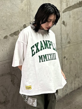 「EXAMPLE（エグザンプル）のアイテム（パンツ）」を使った、MFC STORE 大阪さん（レディース・160cm）の春コーディネート