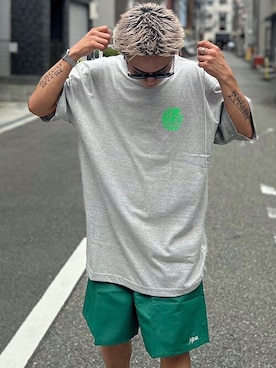 「FRUIT OF THE LOOM（フルーツオブザルーム）のアイテム（パンツ）」を使った、MFC STORE 大阪さん（メンズ・175cm）の夏コーディネート