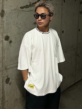 「EXAMPLE（エグザンプル）のアイテム」を使った、MFC STORE 大阪さん（メンズ・175cm）の夏コーディネート