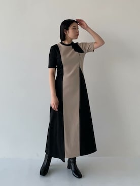 「＃ワンピース」｜光希さん（レディース・160cm）の春コーディネート