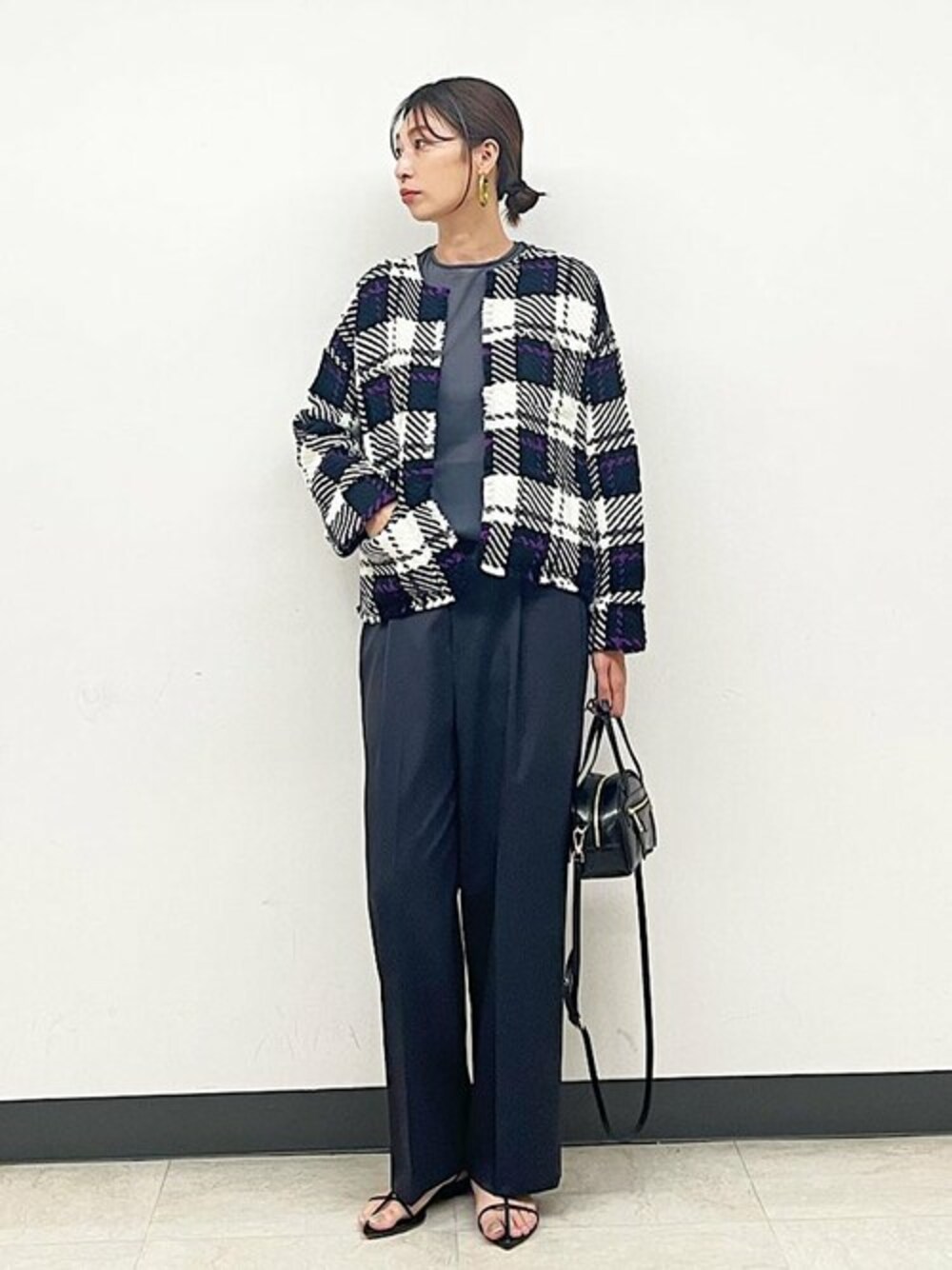 SHIPS Primary Navy Label:〈手洗い可能〉コットン ハイゲージ