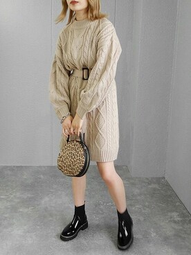 miniaさん（レディース・160cm）の冬コーディネート