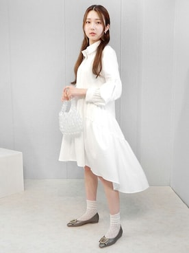 「minia（ミニア）のアイテム（リング）」を使った、miniaさん（レディース・160cm）の夏コーディネート