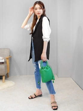 「minia（ミニア）のアイテム（リング）」を使った、miniaさん（レディース・160cm）の夏コーディネート