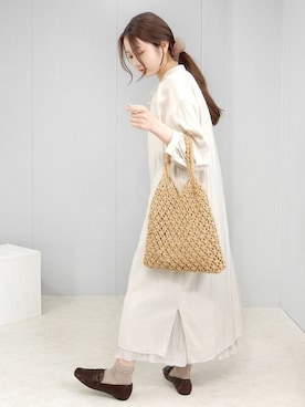 「minia（ミニア）のアイテム（リング）」を使った、miniaさん（レディース・160cm）の夏コーディネート