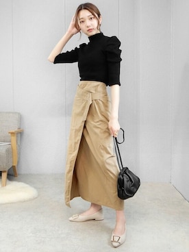 「minia（ミニア）のアイテム（リング）」を使った、miniaさん（レディース・160cm）の秋コーディネート