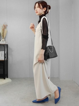 「ペタンコ靴」｜miniaさん（レディース・160cm）の秋コーディネート