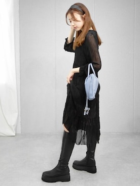 「minia（ミニア）のアイテム（アクセサリー）」を使った、miniaさん（レディース・160cm）の秋コーディネート