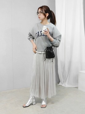 「minia（ミニア）のアイテム（アクセサリー）」を使った、miniaさん（レディース・158cm）の冬コーディネート