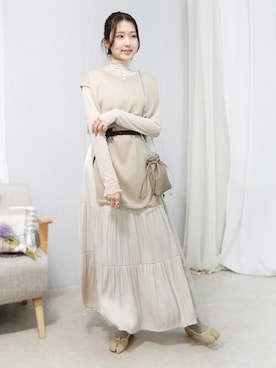 「minia（ミニア）のアイテム（アクセサリー）」を使った、miniaさん（レディース・158cm）の冬コーディネート