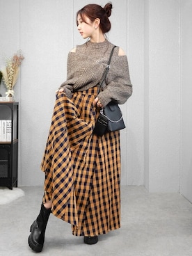 「minia（ミニア）のアイテム（アクセサリー）」を使った、miniaさん（レディース・158cm）の春コーディネート