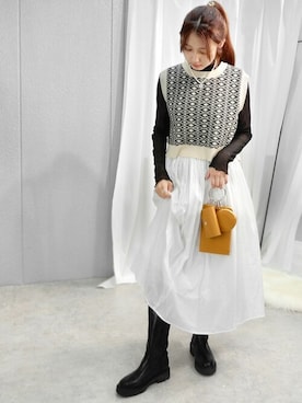 「minia（ミニア）のアイテム（アクセサリー）」を使った、miniaさん（レディース・158cm）の春コーディネート