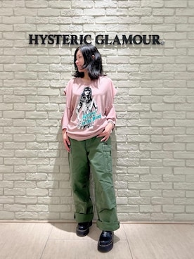 HYSTERIC GLAMOURのカーゴパンツを使った「カーキ」のレディース