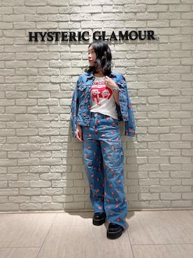 「ワイドパンツ 」｜「アイテム（デニムジャケット）」を使った、SUZUKIさん（レディース・150cm）の秋コーディネート
