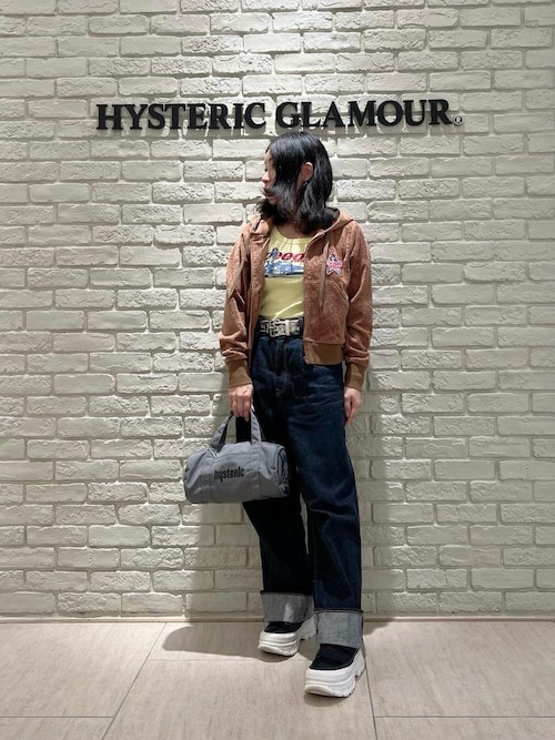 ヒステリックグラマー　SPEEDSTER チビTシャツ　ブルー SPEEDSTER チビTシャツ|HYSTERIC GLAMOUR WOMEN | HYSTERIC