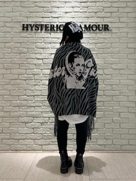 「バックプリント」｜「アイテム（ハンチング/ベレー帽）」を使った、SUZUKIさん（レディース・150cm）の秋コーディネート