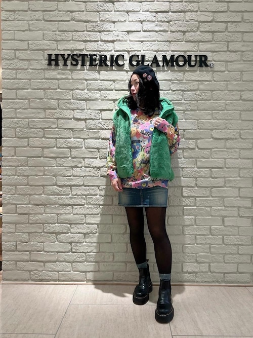HYSTERIC GLAMOUR INC リバーシブルファーベスト HYSTERIC INC リバーシブルファーベスト|HYSTERIC GLAMOUR WOMEN