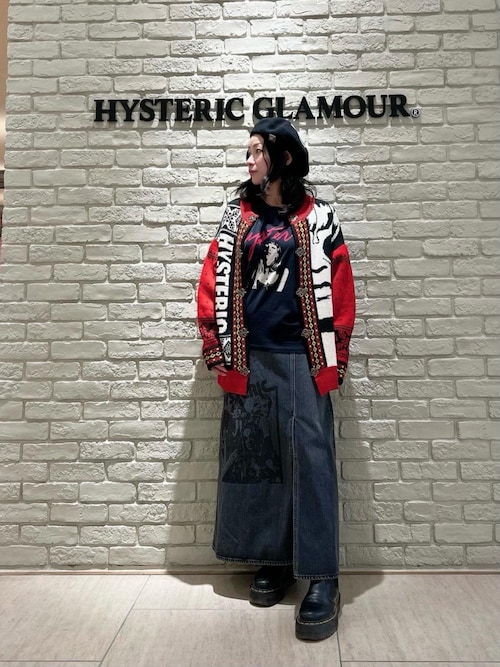 HYSTERIC　ロングデニムスカート　　白 スカート】デニム スカート ロング タイト スカート ロング