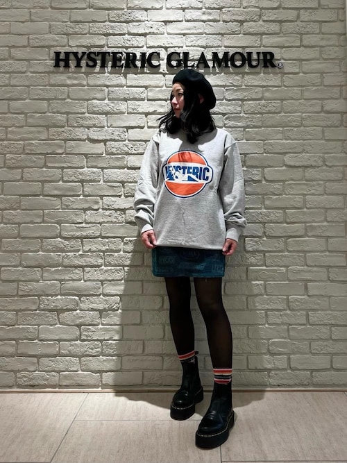 ヴィンテージ　Aウォーホール×ヒステリックグラマー ベリー柄ダメージミニスカート MOTOR CITY FEVER柄 ローライズミニスカート|HYSTERIC GLAMOUR
