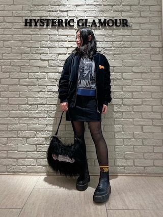 ヒステリックグラマー BAD ASS MAMA刺繍 別珍 スカジャン ブルゾン